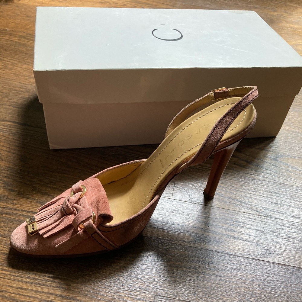 Women's CASADEI suede pink heels